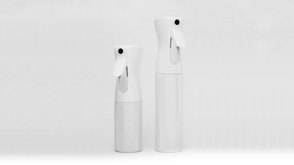 SCGP Flairosol, a refillable spray package that delivers very fine mist without making more waste