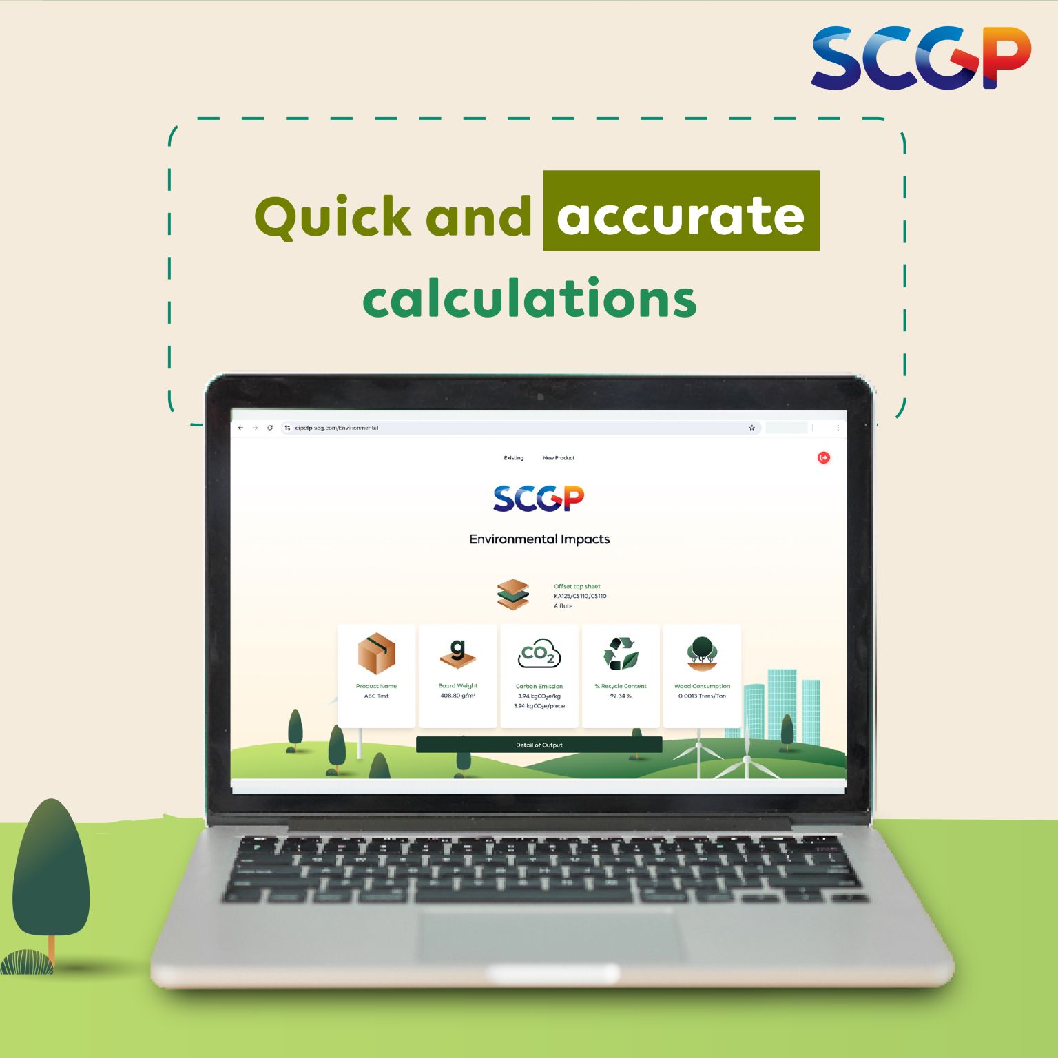 SCGP has developed a Carbon Footprint Software