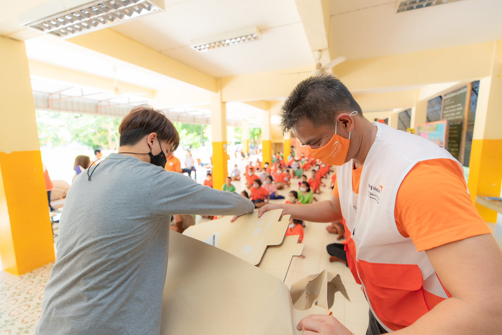 SCGP World Vision Foundation of Thailand x SCG Packaging 3-in-1 Paper Desk for Opportunities & Sustainability