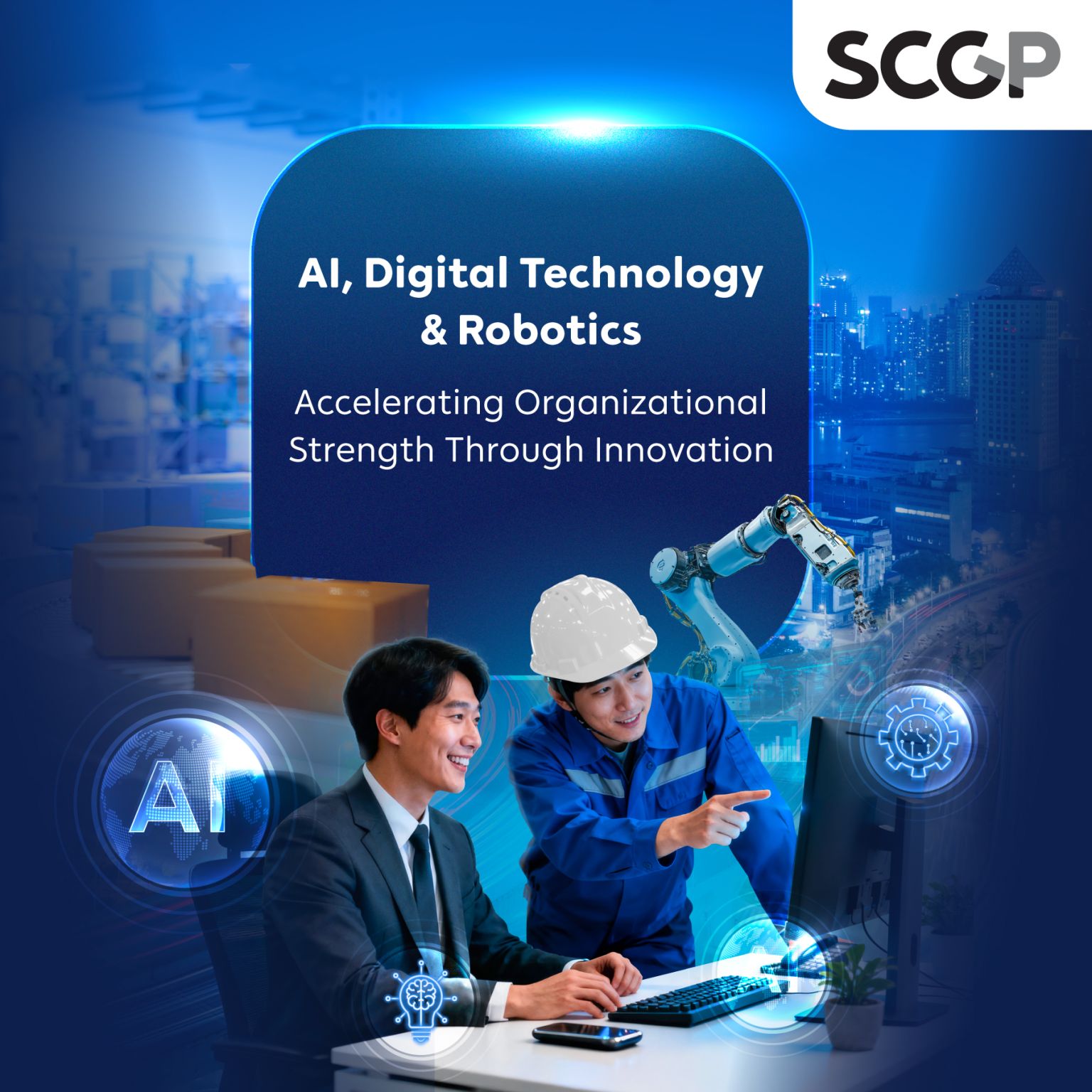 AI, digital technology, automation robots